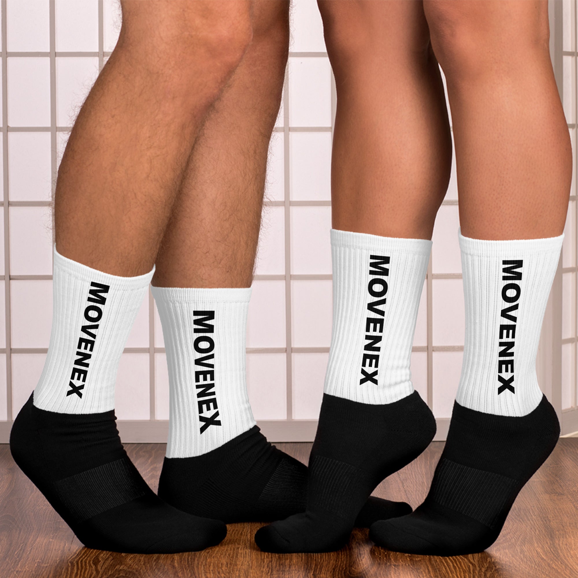 Chaussettes de sport Movenex couleur noire et blanche - Movenex