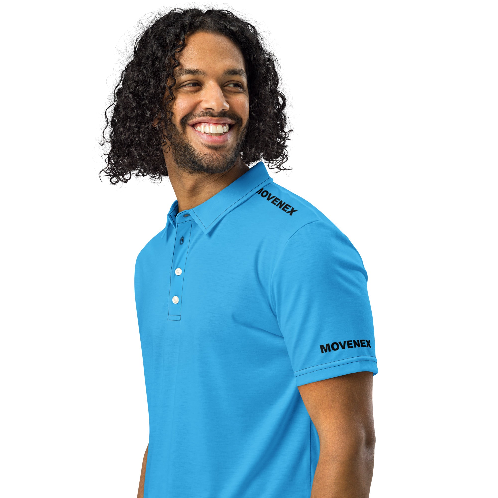 Polo Movenex cintré couleur bleu azur - Movenex