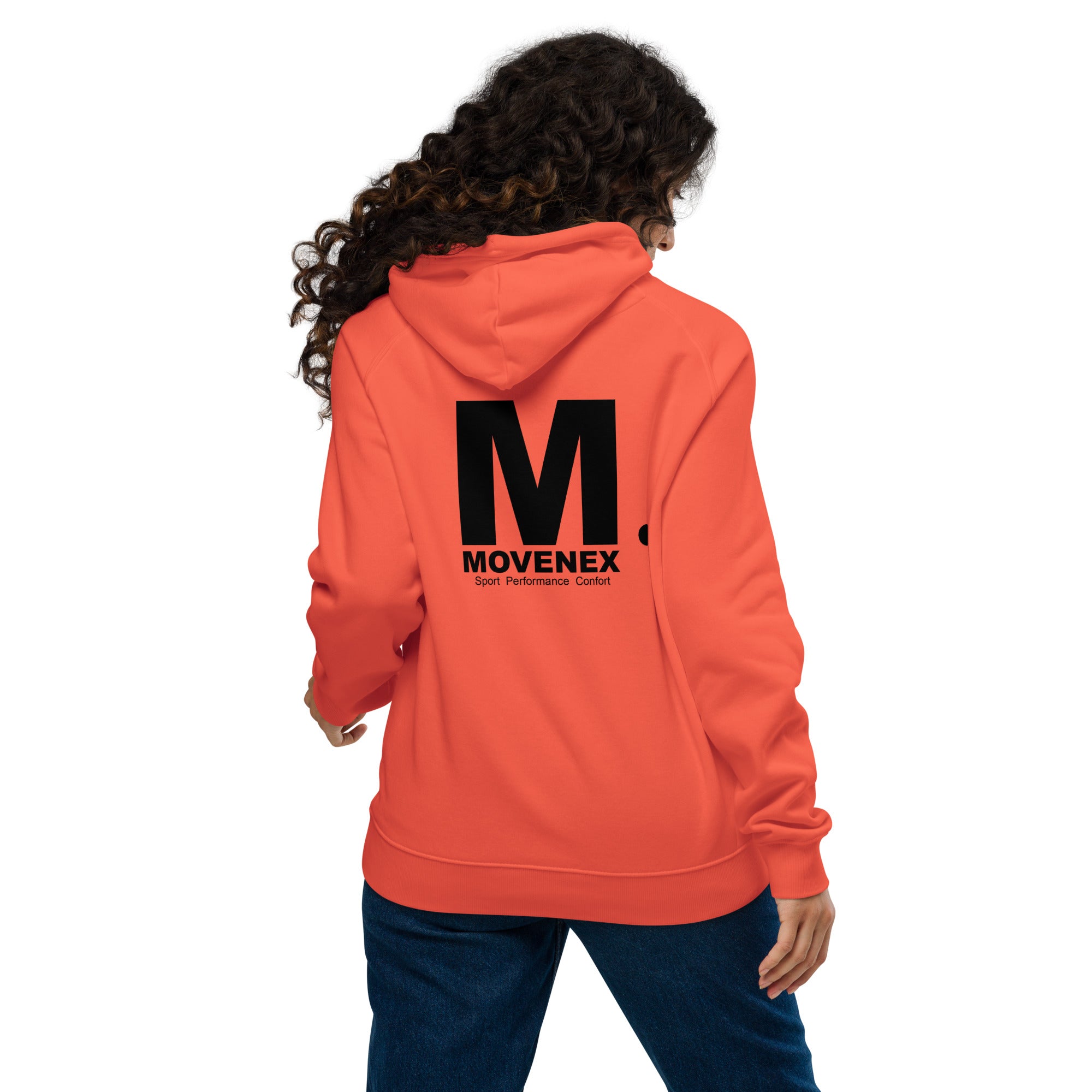 Sweat à capuche Movenex couleur orange - Movenex